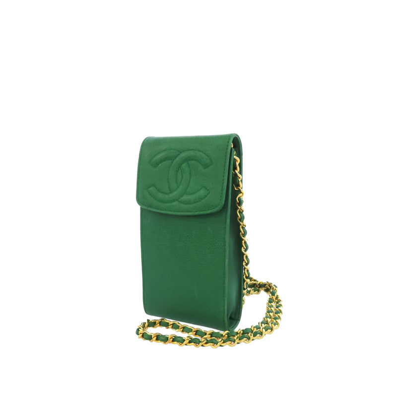 Caviar Leather Cigarette Case Green - Bag Religion