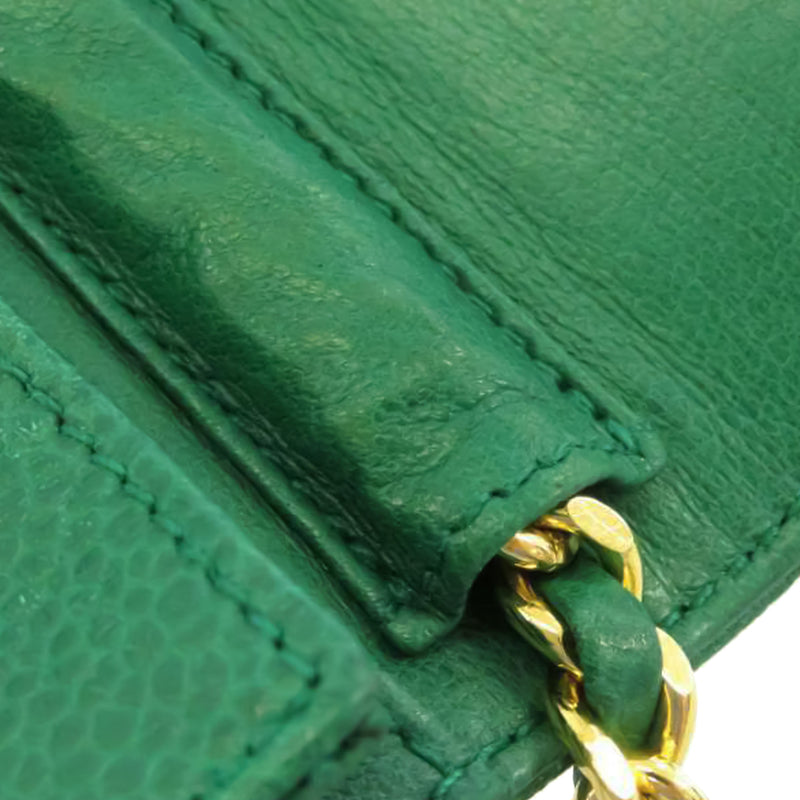 Caviar Leather Cigarette Case Green - Bag Religion