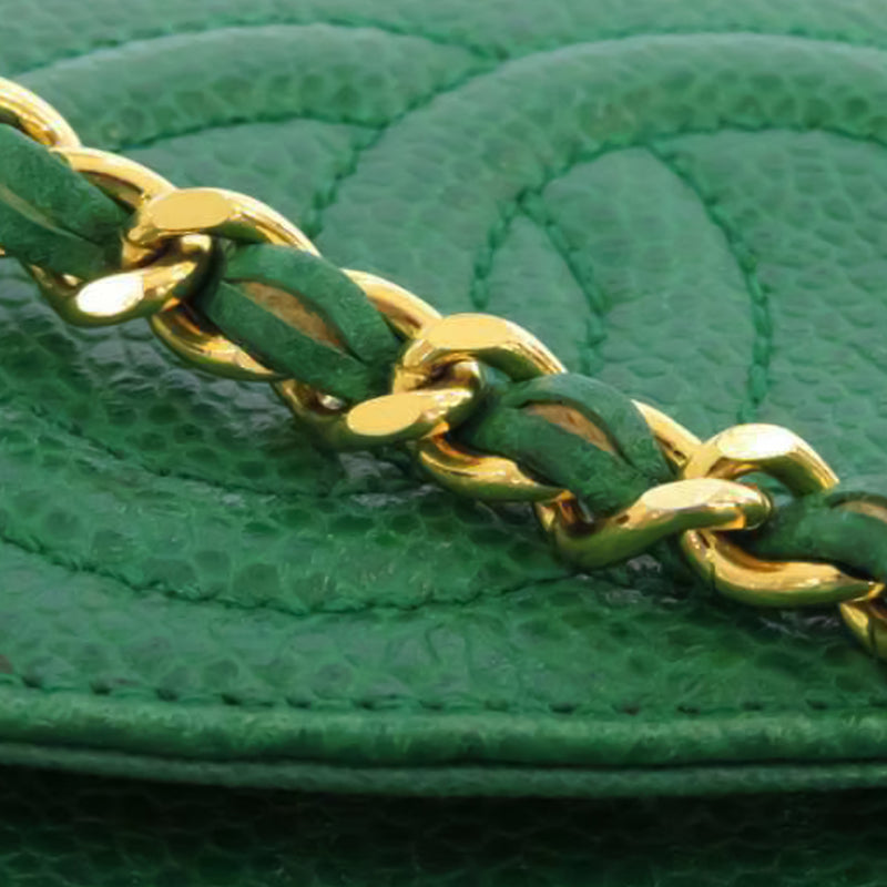 Caviar Leather Cigarette Case Green - Bag Religion