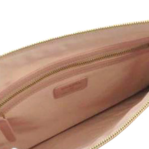 Chevron Leather Clutch Bag Pink - Bag Religion