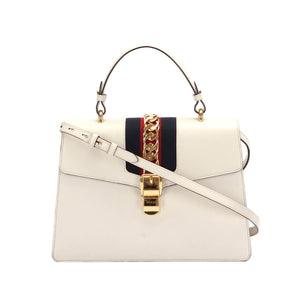 Sylvie Leather Satchel White - Bag Religion