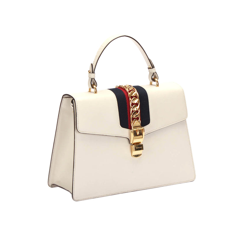 Sylvie Leather Satchel White - Bag Religion