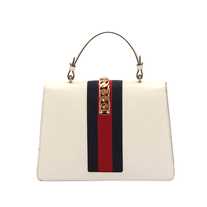 Sylvie Leather Satchel White - Bag Religion