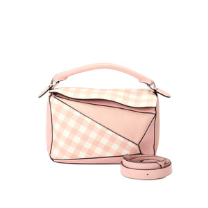 Puzzle Leather Satchel Pink - Bag Religion