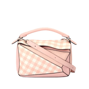 Puzzle Leather Satchel Pink - Bag Religion