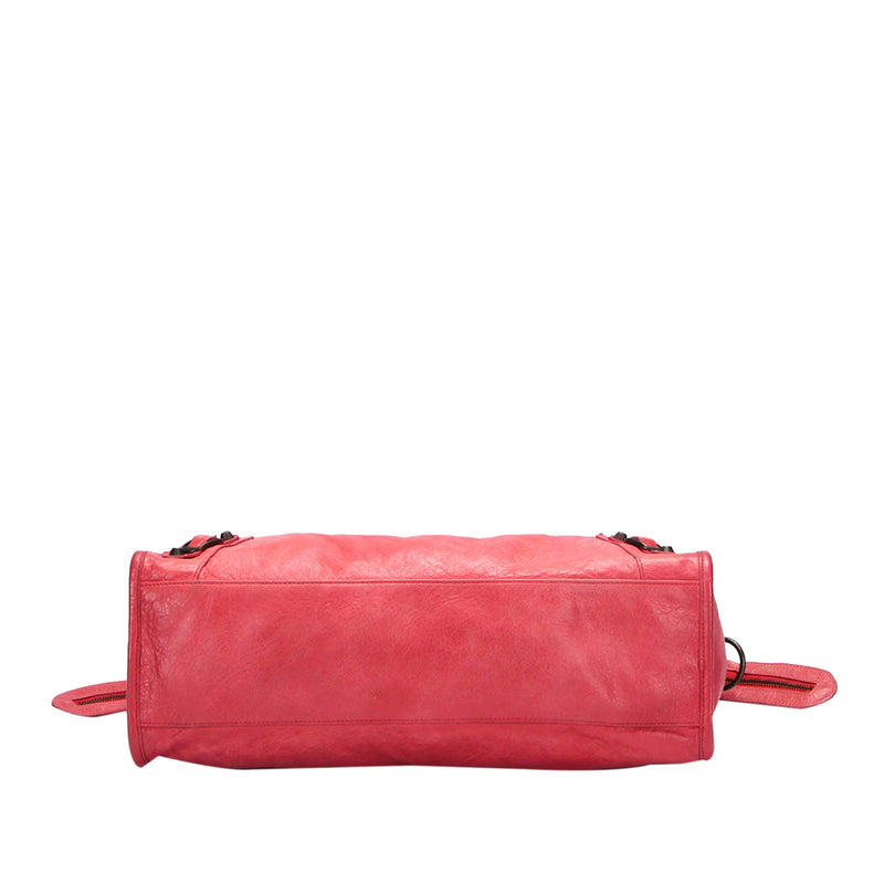 Motocross Classic City Lambskin Leather Satchel Pink - Bag Religion