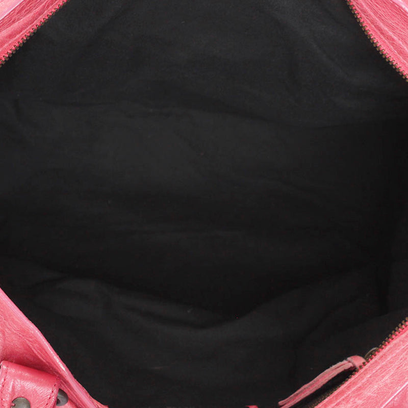 Motocross Classic City Lambskin Leather Satchel Pink - Bag Religion