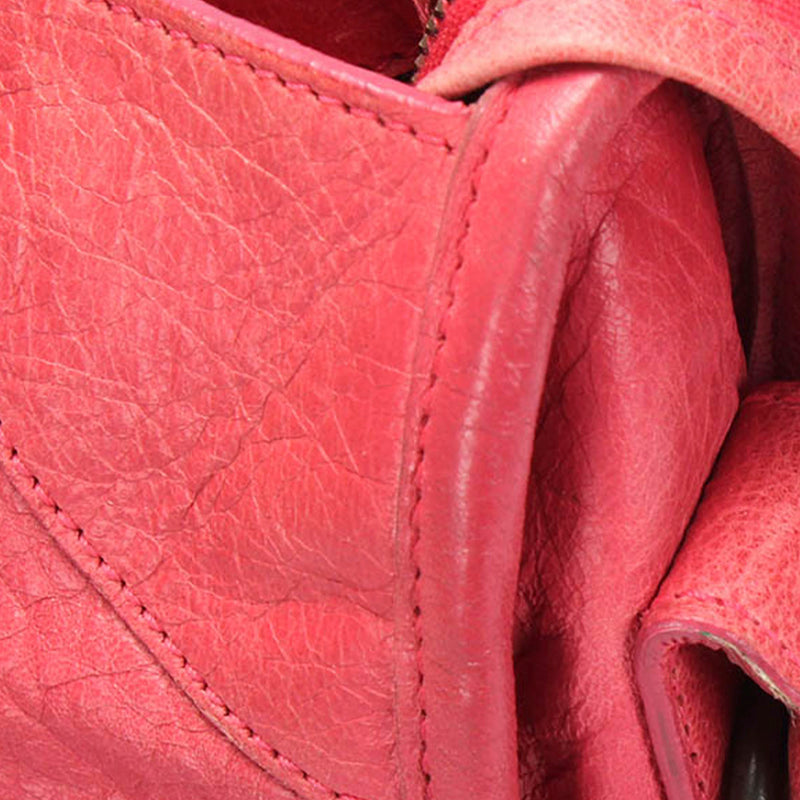 Motocross Classic City Lambskin Leather Satchel Pink - Bag Religion