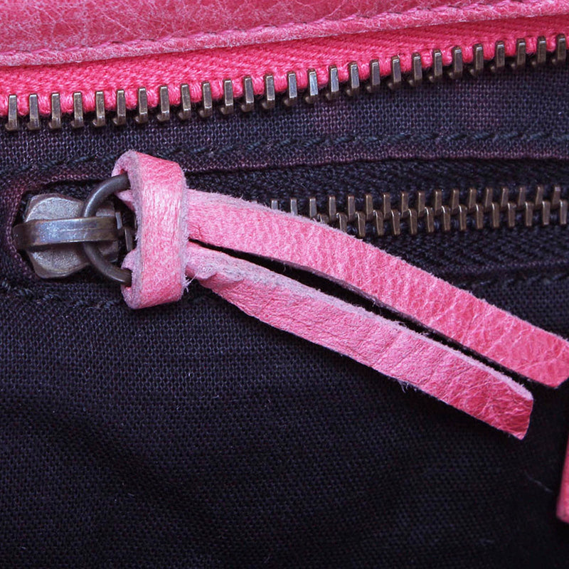 Motocross Classic City Lambskin Leather Satchel Pink - Bag Religion