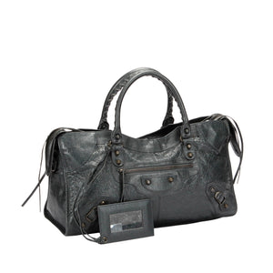 Motocross Classic City Lambskin Leather Satchel Black - Bag Religion