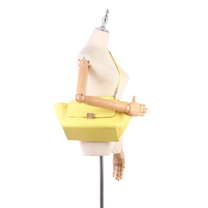 Trapeze Leather Satchel Yellow - Bag Religion