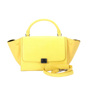 Trapeze Leather Satchel Yellow - Bag Religion