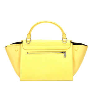 Trapeze Leather Satchel Yellow - Bag Religion