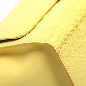 Trapeze Leather Satchel Yellow - Bag Religion