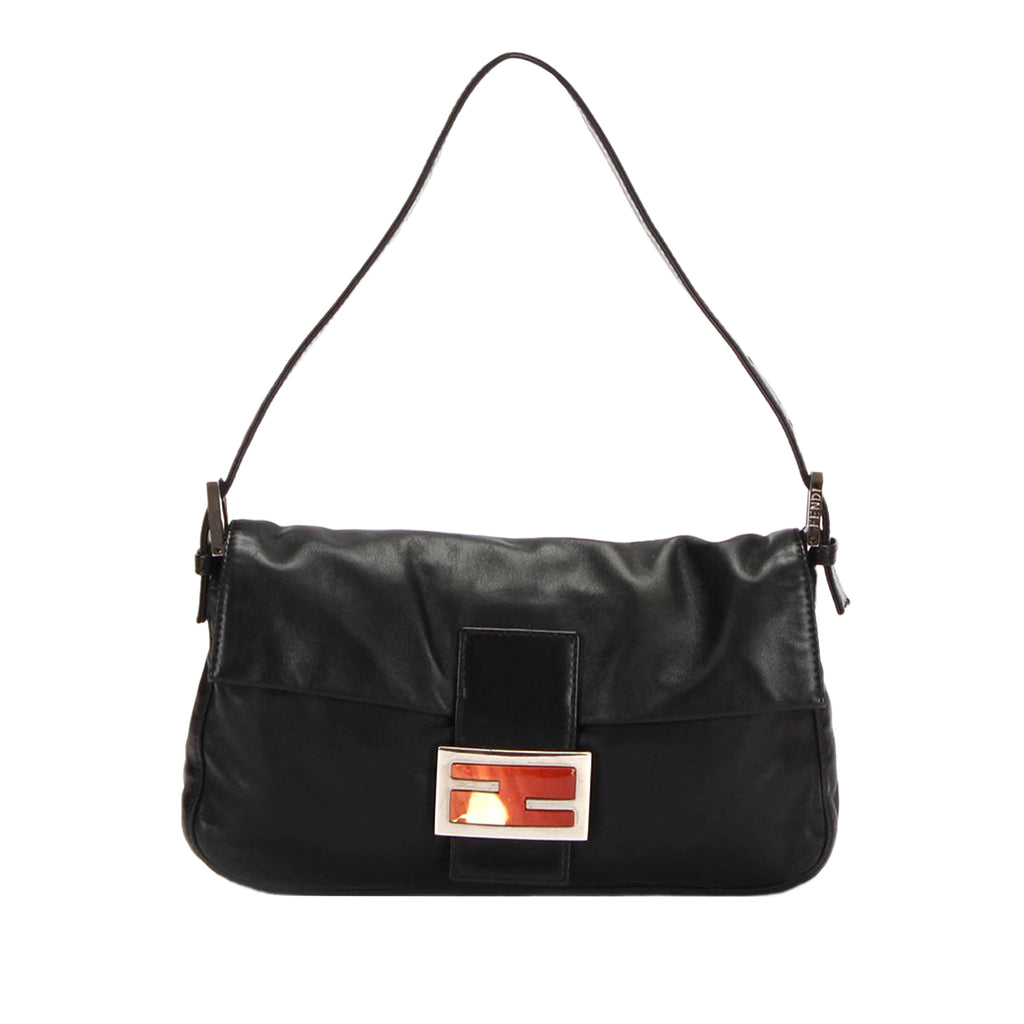 Leather Mamma Baguette Black - Bag Religion