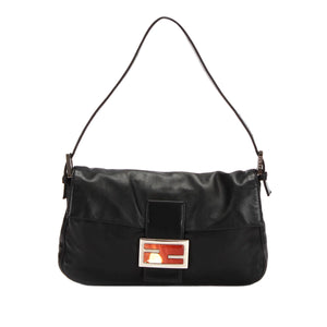 Leather Mamma Baguette Black - Bag Religion