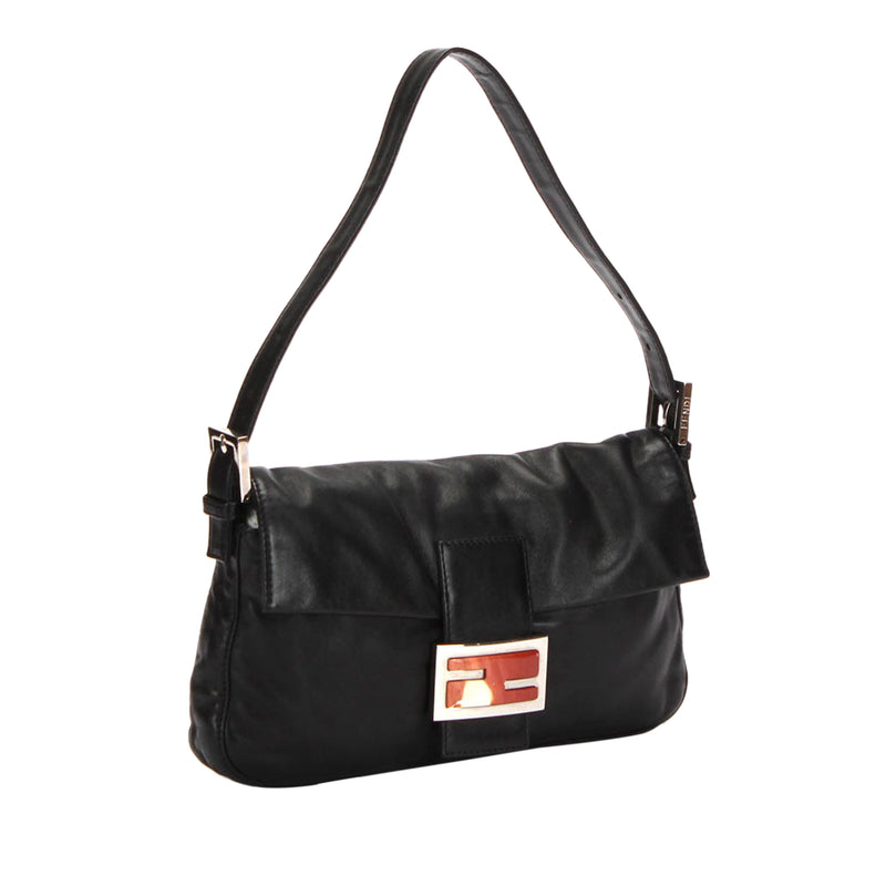 Leather Mamma Baguette Black - Bag Religion