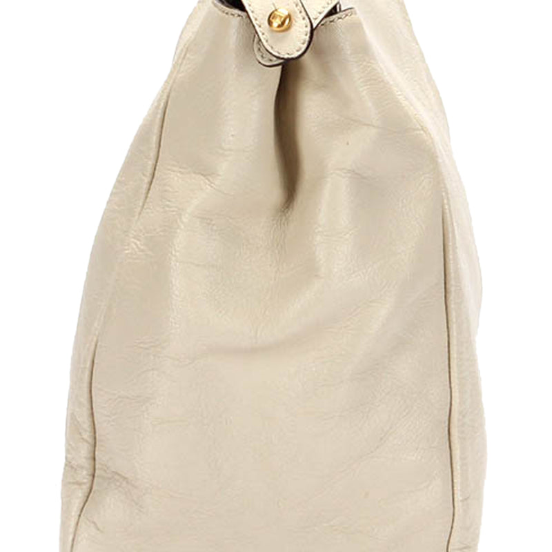 Peekaboo Leather Satchel White - Bag Religion
