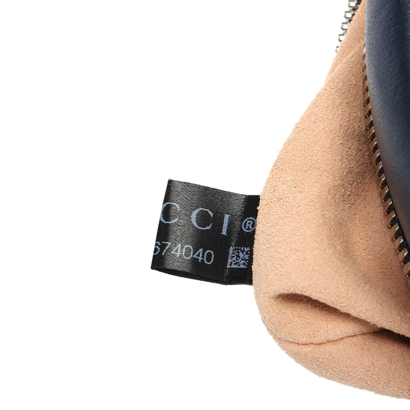 Mini GG Marmont Round Leather Crossbody Bag Blue – Bag Religion