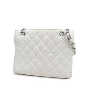 Chanel Caviar Petite Timeless Shopping Tote White