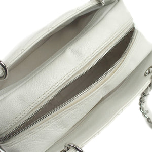 Chanel Caviar Petite Timeless Shopping Tote White