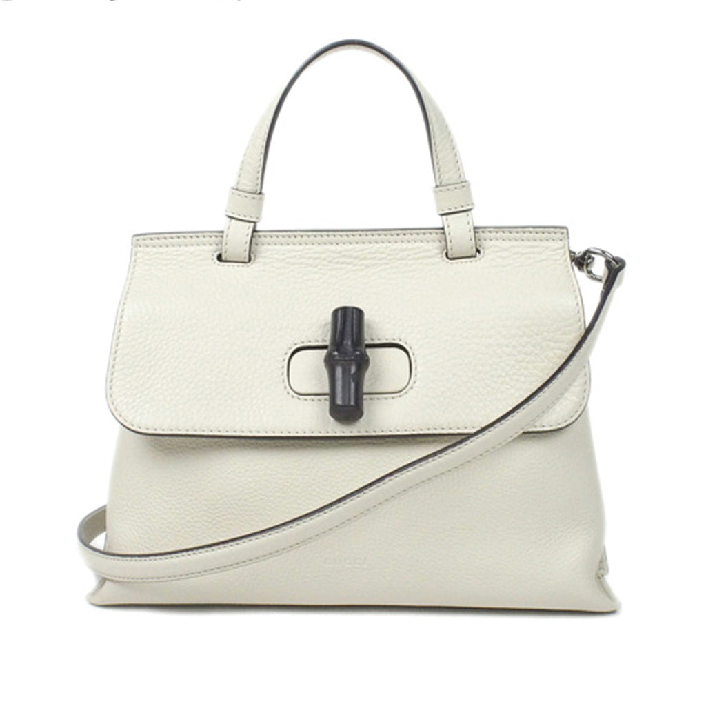 Bamboo Daily Leather Satchel White - Bag Religion