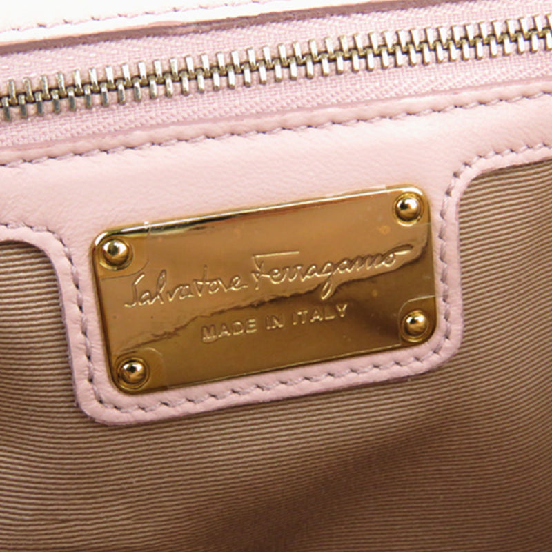 Ferragamo Vara Bow Leather Crossbody Bag Pink