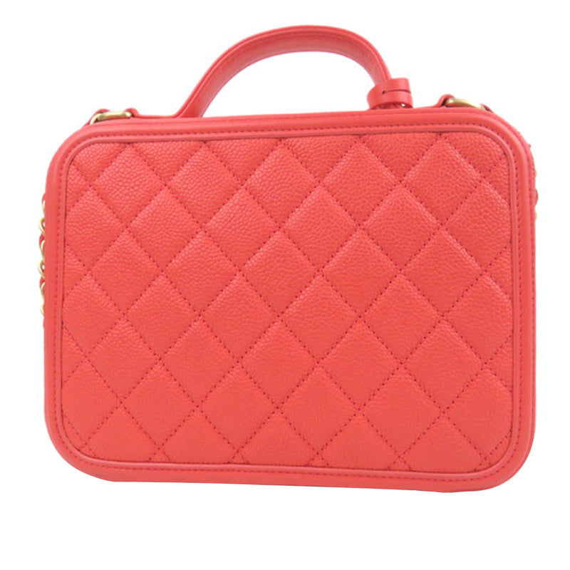 Vanity Case Red Caviar Leather CC Filigree