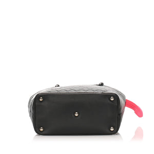 Cambon Ligne Lambskin Leather Tote Bag Black GHW