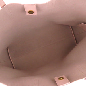 East West Leather Shopping Tote Bag Pink