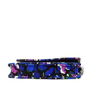 BB Printed Velvet Wallet on Chain Blue - Bag Religion