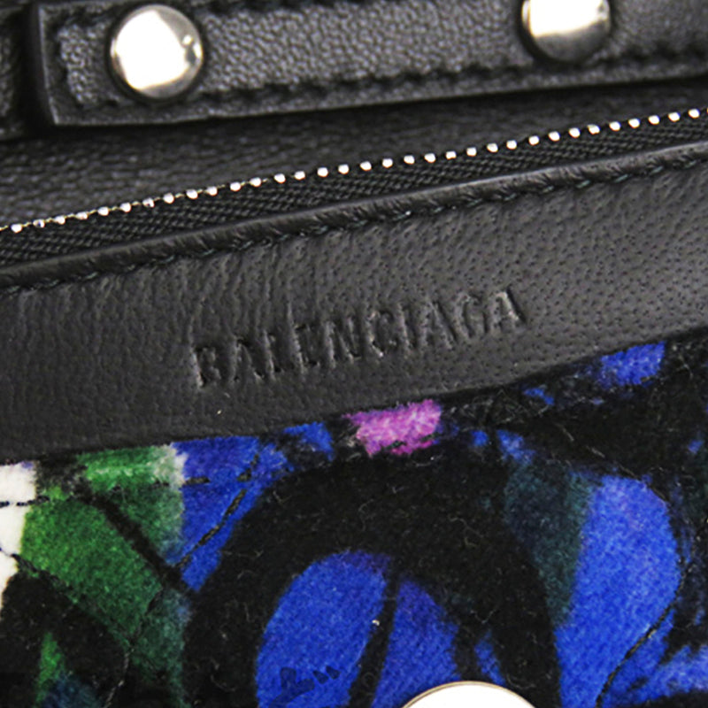 BB Printed Velvet Wallet on Chain Blue - Bag Religion