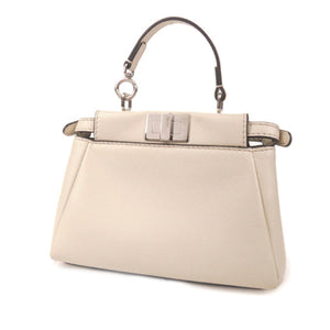 Mini Flowerland Peekaboo Leather Satchel White - Bag Religion