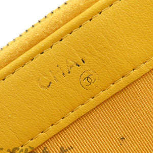 CC Caviar Leather Wallet on Chain Yellow - Bag Religion
