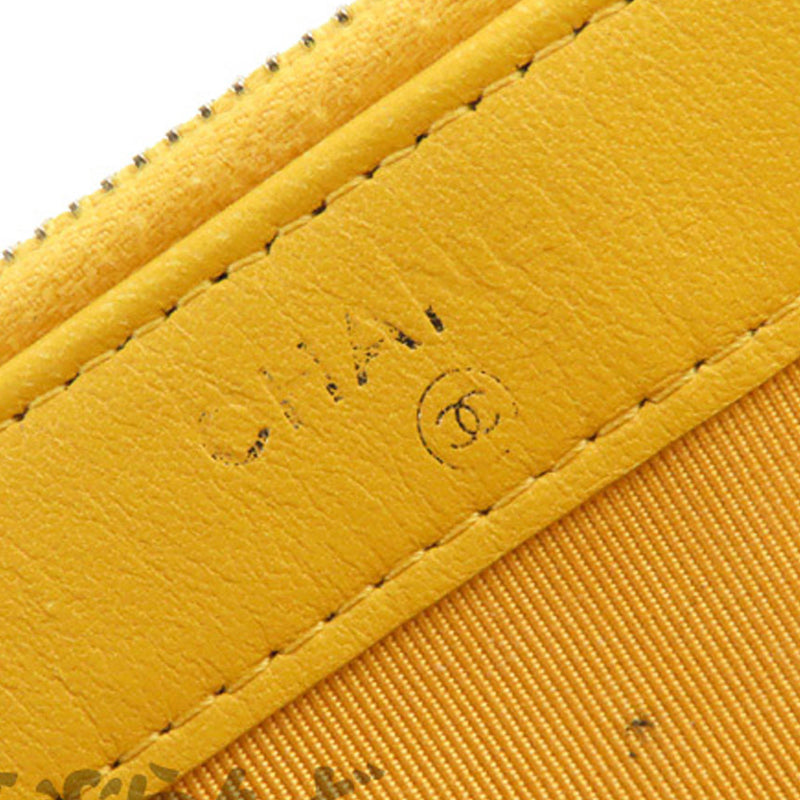 CC Caviar Leather Wallet on Chain Yellow - Bag Religion