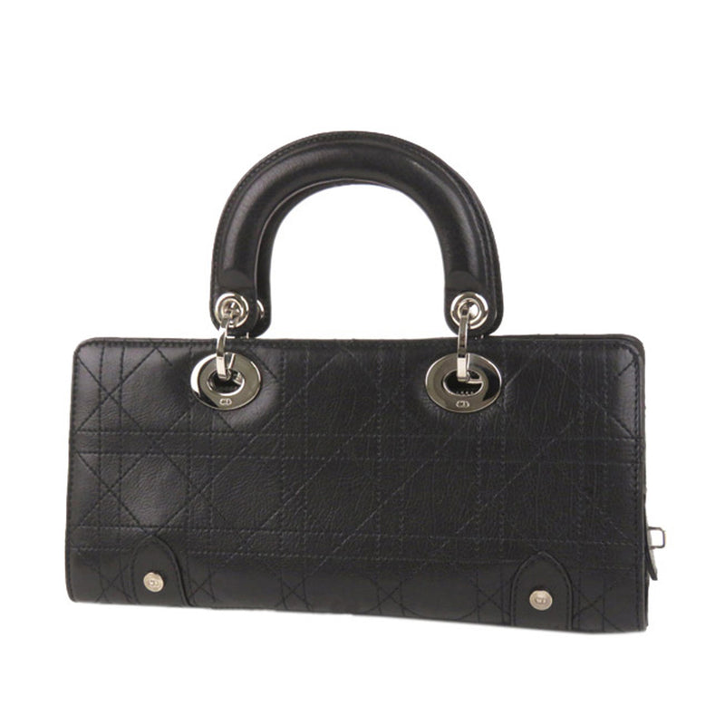 Cannage Lady Dior East West Leather Handbag Black - Bag Religion