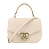 CC Timeless Caviar Leather Satchel White - Bag Religion