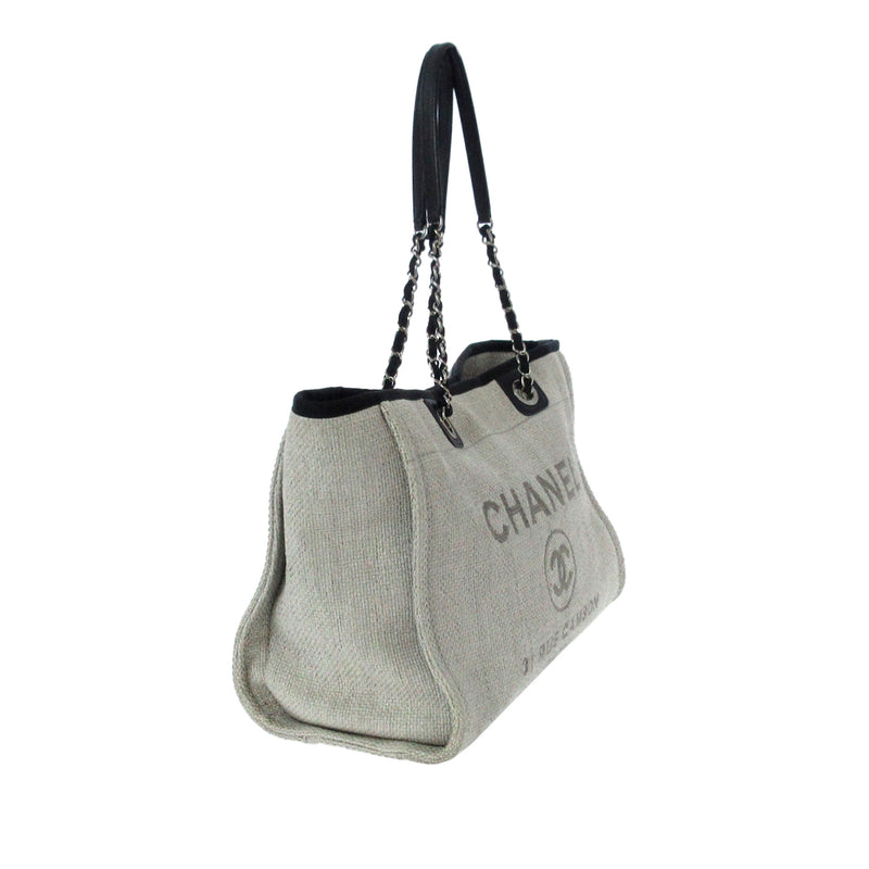 Chanel Small Deauville Tote Bag Gray