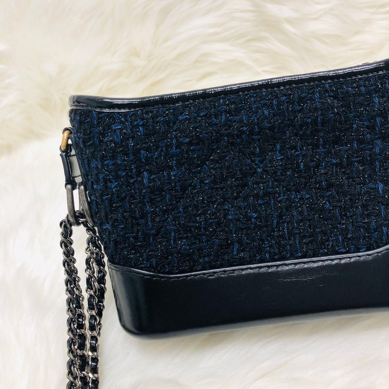 Blue Chanel Medium Gabrielle Tweed Crossbody – Designer Revival