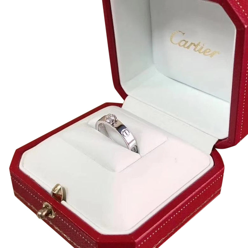 Love Solitaire 18K White Gold Diamond .25ct Ring 51mm