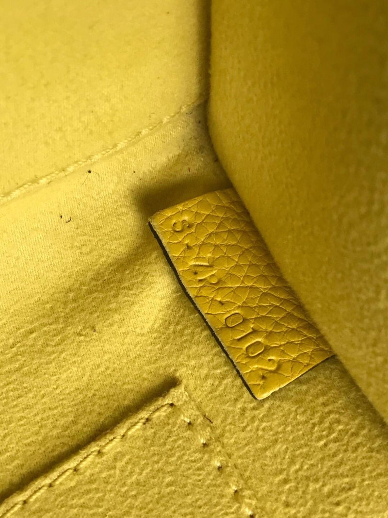 Yellow Leather Nano Luggage Tote