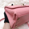 Calfskin Chevron Chic Top Handle Bag Small