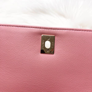 Calfskin Chevron Chic Top Handle Bag Small