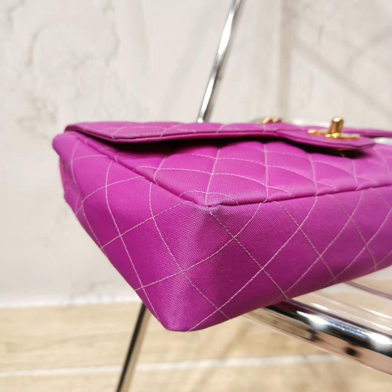 Vintage Canvas Classic Flap Magenta