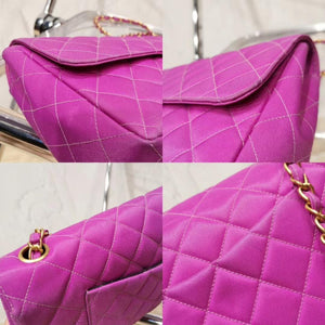 Vintage Canvas Classic Flap Magenta