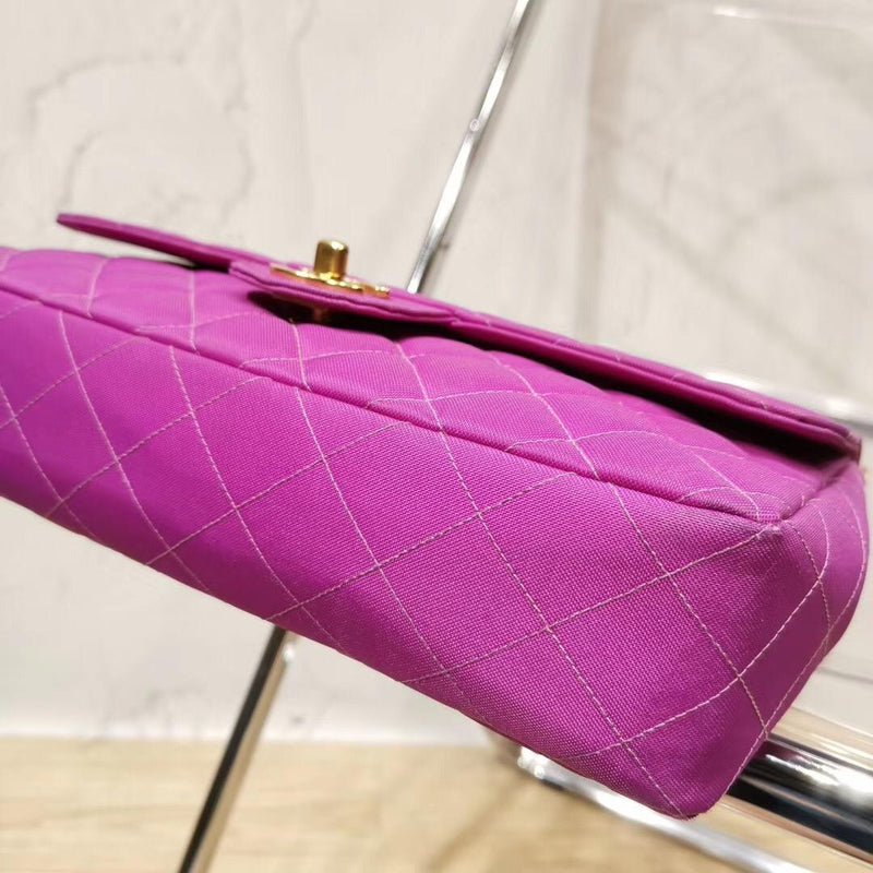 Vintage Canvas Classic Flap Magenta