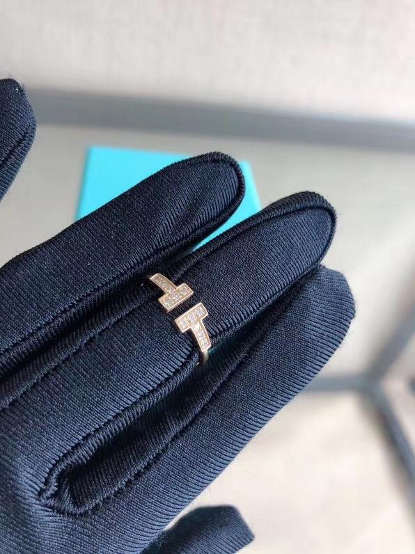 Tiffany T Gold Diamond Wire Ring