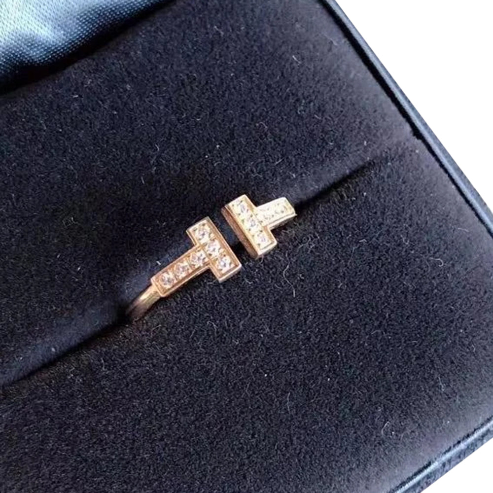 Tiffany T Gold Diamond Wire Ring