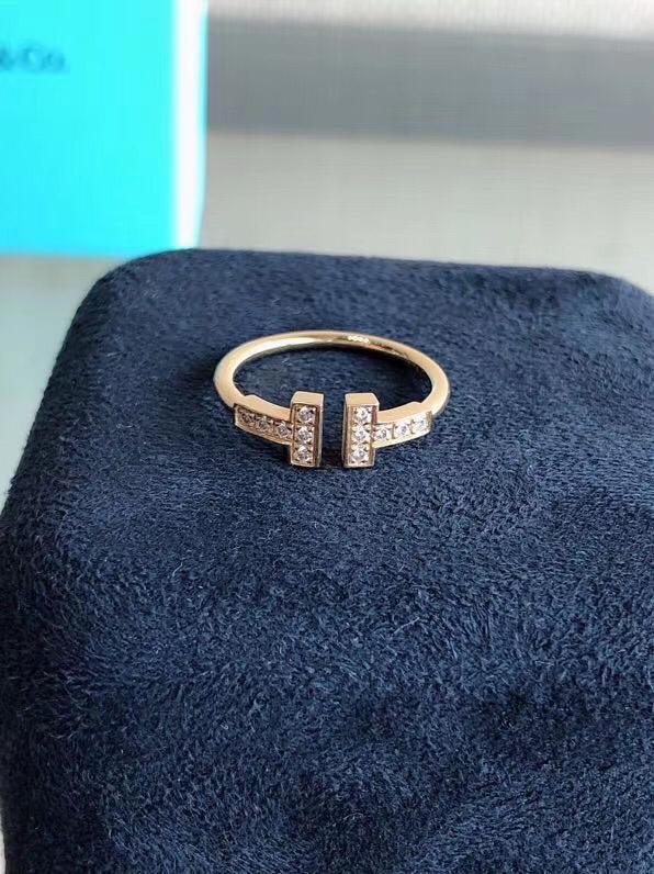 Tiffany T Gold Diamond Wire Ring