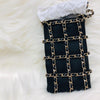 Phone Bag with Chain in Lambskin and Gold-Tone Metal